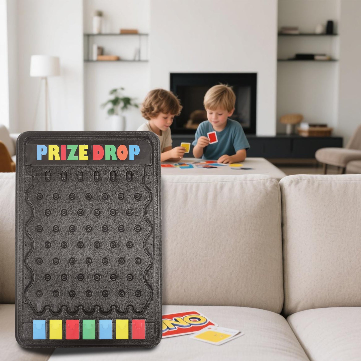 19" Tabletop Plinko Prize Drop Game Board – Foldable Stand with 10 Customizable Pucks for Party, Carnival & Tradeshow