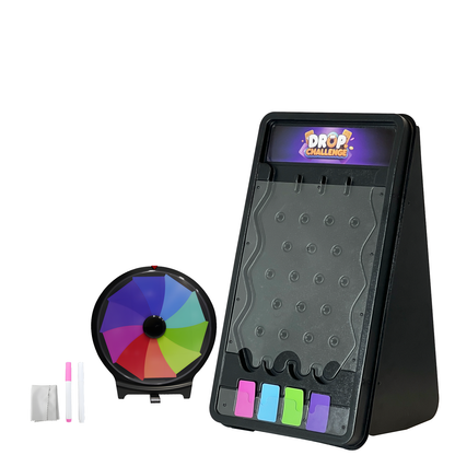 2-in-1 Prize Wheel & Plinko Board Set – 10" Tabletop Spinner + 14" Drop Game for Trade Shows, Parties & Family Fun