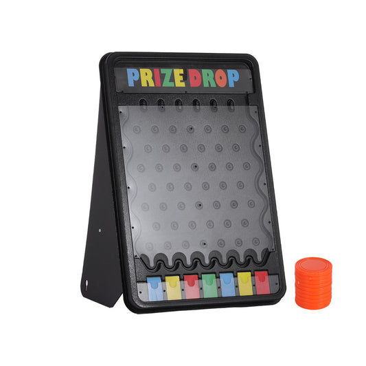 Tabletop Prize Drop Board Game Plinko Board Foldable Stand with  Customizable 8 Playing Pucks for Carnival Tradeshow Party (31"x21")