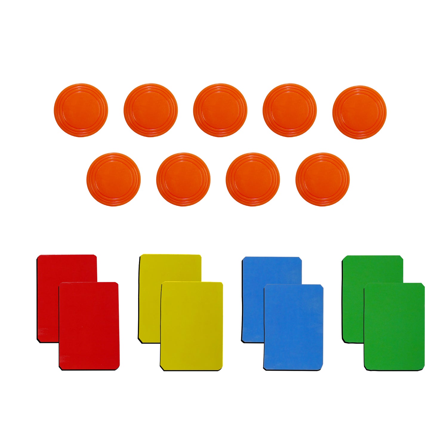 9 Playing Pucks & 8 DIY Colourful Cards – Prize Drop Board Accessories for Parties, Carnivals & Trade Shows