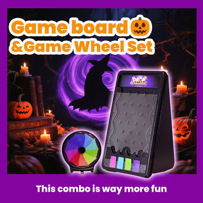 2-in-1 Prize Wheel & Plinko Board Set – 10" Tabletop Spinner + 14" Drop Game for Trade Shows, Parties & Family Fun
