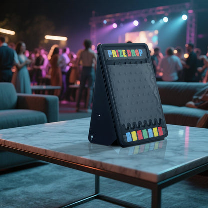 19" Tabletop Plinko Prize Drop Game Board – Foldable Stand with 10 Customizable Pucks for Party, Carnival & Tradeshow