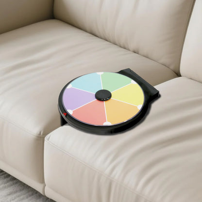 10" Double-Sided Tabletop Prize Wheel – 6 & 10 Slot Spin Wheel with Heavy Duty Base, Erasable Surface, Dry Erase Markers & Eraser for Party, Trade Show & Carnival