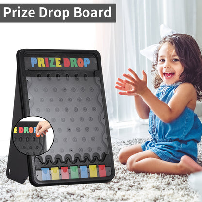 19" Tabletop Plinko Prize Drop Game Board – Foldable Stand with 10 Customizable Pucks for Party, Carnival & Tradeshow