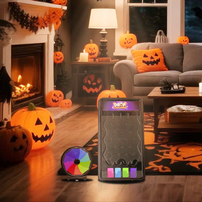 2-in-1 Prize Wheel & Plinko Board Set – 10" Tabletop Spinner + 14" Drop Game for Trade Shows, Parties & Family Fun