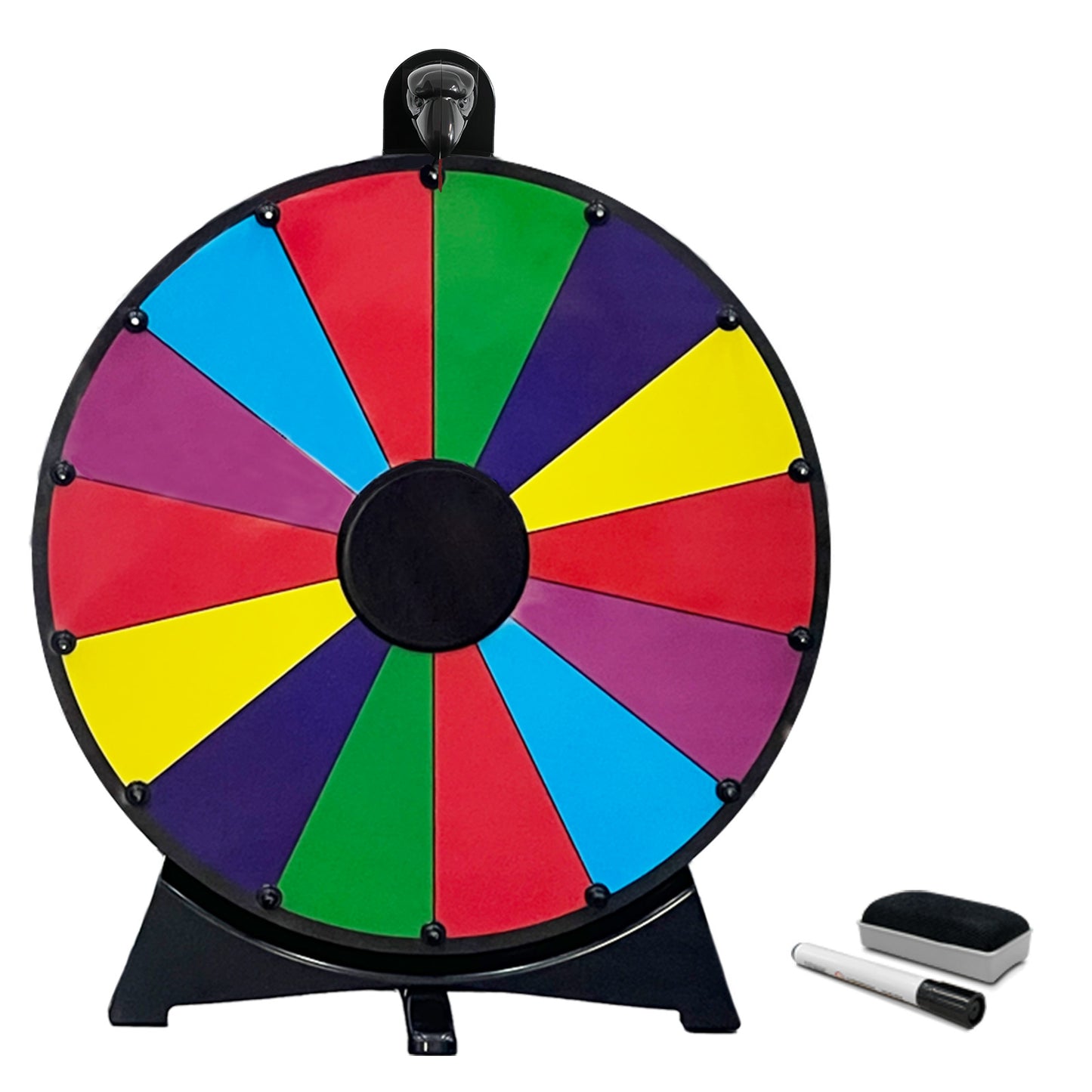 20" Prize Wheel – 14-Slot Tabletop Spinner with Stand & Accessories