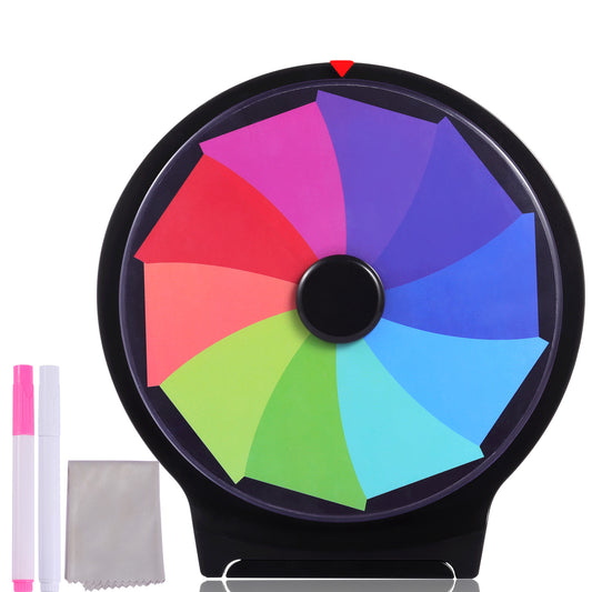 10" Double-Sided Spinning Prize Wheel with Stand – Tabletop & Freestanding Game for Parties, Carnivals, Trade Shows, and Fundraisers