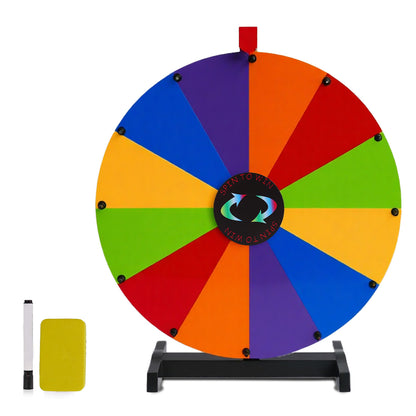 24" Spinning Prize Wheel – 12-Slot Detachable Fortune Wheel with Stand for Party, Carnival & Events