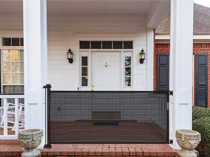 Extra-Wide Retractable Baby & Pet Gate – 34" Tall, Extends to 60" Wide, One-Hand Operation, Safe for Kids & Pets, Indoor & Outdoor, Black
