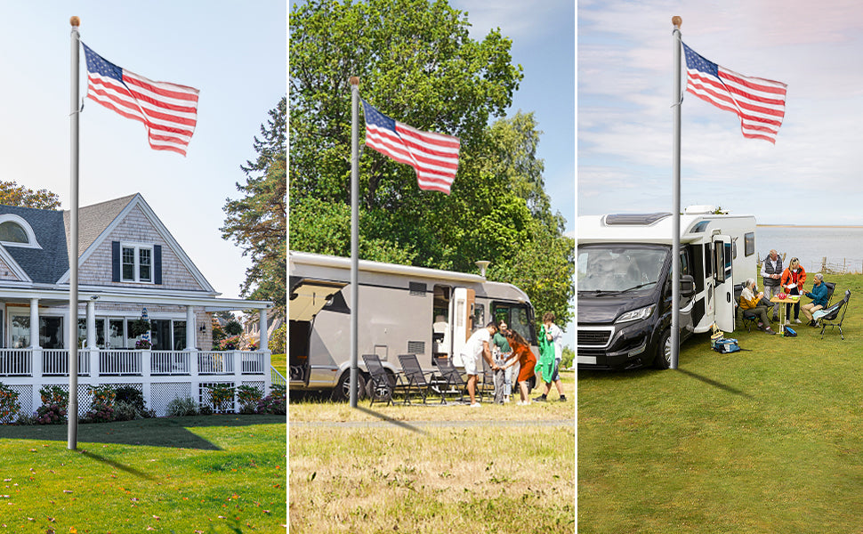 Portable Flag Pole Metal Tire Mount - Versatile Stand for 20/25ft Telescopic Flagpoles, Easy Setup, No Drill Required, Ideal for Cars, RVs, and Outdoor Events