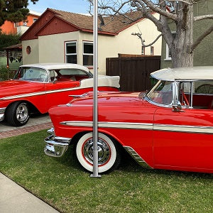 Portable Flag Pole Metal Tire Mount - Versatile Stand for 20/25ft Telescopic Flagpoles, Easy Setup, No Drill Required, Ideal for Cars, RVs, and Outdoor Events